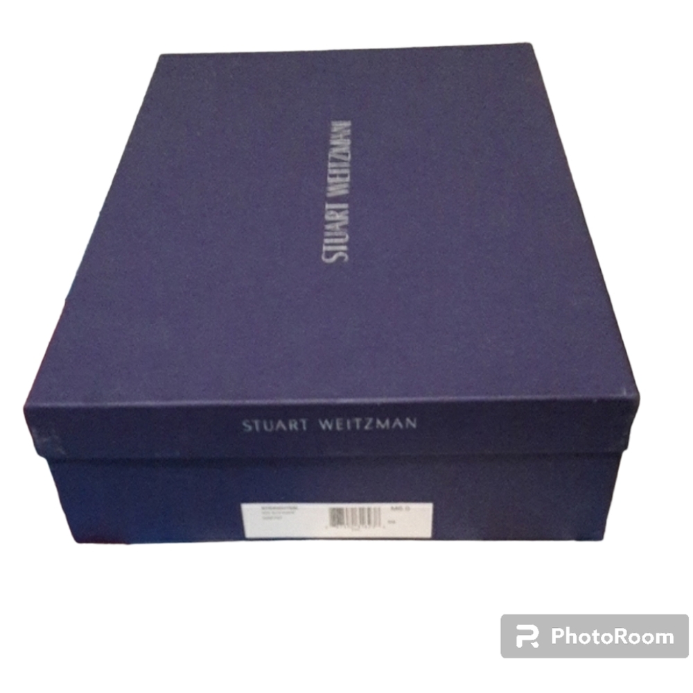 Stuart Weitzman Straighten Nice Blue Suede Boots - Picture 10 of 13